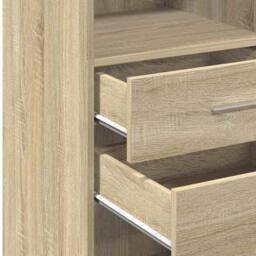 Berkfield Home Highboard Sonoma Oak 40x42.5x124 cm Engineered Wood in Light Tan - thumbnail 8
