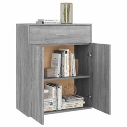 Berkfield Home Sideboard Grey Sonoma 60x30x75 cm Engineered Wood - Size: 60 x 30 x 75 cm - thumbnail 5