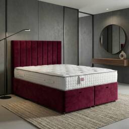 DS Living Aether Maroon Divan Bed - Size: Super King - thumbnail 4