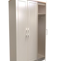 Ready Assembled 2 U Norfolk 3 Door Wardrobe (Ready Assembled) in Taupe - thumbnail 6
