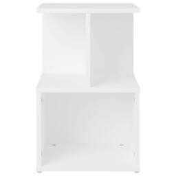 Berkfield Home Elegant Bedside Cabinet White 35x35x55 cm Engineered Wood - Size: 35 x 35 x 55 cm - thumbnail 4