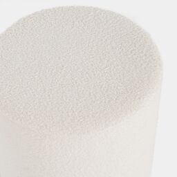 OHS Boucle Fleece Stool Foot Rest Cushioned Modern Home Bedroom Vanity Seat Chair in Cream - thumbnail 5