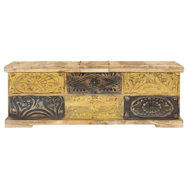 Berkfield Home Coffee Table 100x50x35 cm Solid Mango Wood in Brown - Size: 100 x 50 x 35 cm - image 1