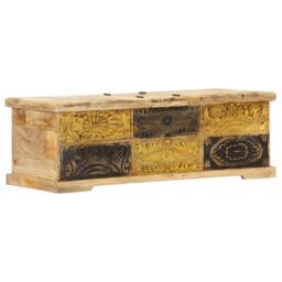 Berkfield Home Coffee Table 100x50x35 cm Solid Mango Wood in Brown - Size: 100 x 50 x 35 cm - thumbnail 9