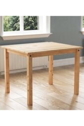 Home Discount Vida Designs Corona 2 Seater Dining Set Solid Pine Kitchen Furniture in Brown - thumbnail 6