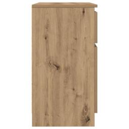 Berkfield Home Sideboard with Drawer Artisan Oak 71x35x65 cm Engineered Wood in Brown - Size: 71 x 35 x 65 cm - thumbnail 7