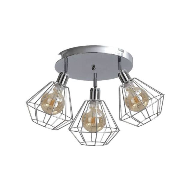 Netlighting Foskal Ceiling Spotlight Clusters Silver 32cm 3x E27