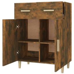 Berkfield Home Sideboard Smoked Oak 69.5x34x90 cm Engineered Wood in Brown - thumbnail 4