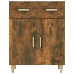 Berkfield Home Sideboard Smoked Oak 69.5x34x90 cm Engineered Wood in Brown - thumbnail 3