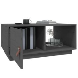 Berkfield Home Coffee Table Grey 80x50x35.5 cm Solid Wood Pine - thumbnail 5