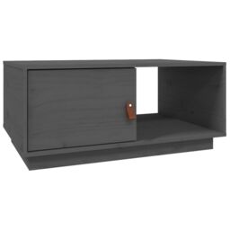 Berkfield Home Coffee Table Grey 80x50x35.5 cm Solid Wood Pine - thumbnail 2