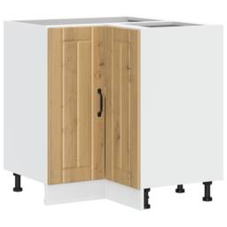Berkfield Home Kitchen Corner Base Cabinet Lucca Artisan Oak Engineered Wood in Brown - thumbnail 2