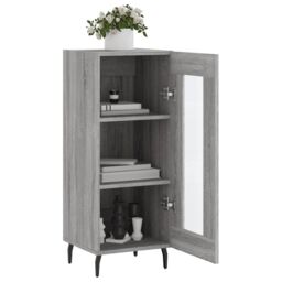 Berkfield Home Sideboard Grey Sonoma 34.5x34x90 cm Engineered Wood - thumbnail 4