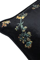 Evans Lichfield Midnight Garden Bee Printed Cushion in Black - Size: 43 cm x 43 cm - thumbnail 4
