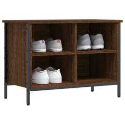 Berkfield Home Shoe Cabinet Brown Oak 69x35x50 cm Engineered Wood - Size: 69 x 35 x 50 cm