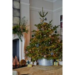 Lemon Pavilion Furniture and Decor Christmas Tree Skirt - Iron - L67 x W67 x H26 cm - Galvanised in Grey - thumbnail 2