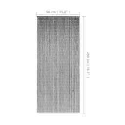 Berkfield Home Insect Door Curtain Bamboo 90x200 cm in Dark Grey - thumbnail 6