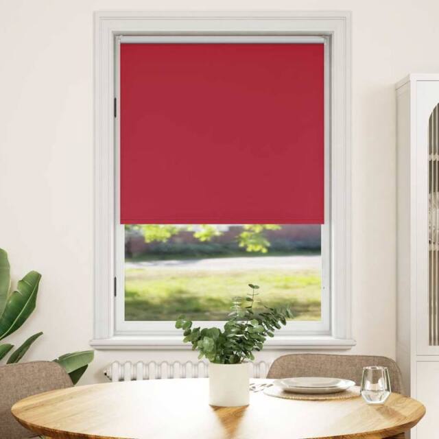 Berkfield Home Roller Blind Blackout 120 x 175 cm Red - image 1