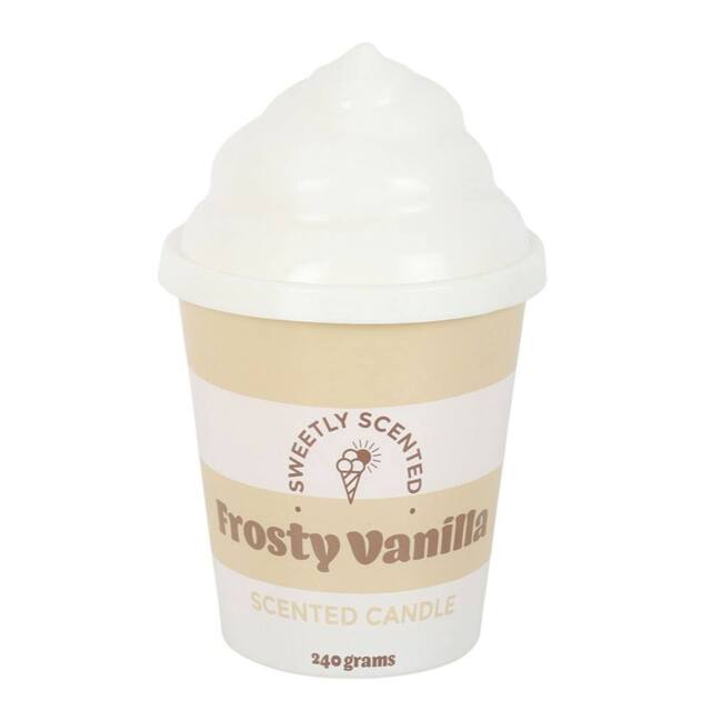 Something Different Frosty Vanilla Ice Cream Scented Candle in Off-White - image 1