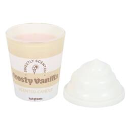 Something Different Frosty Vanilla Ice Cream Scented Candle in Off-White - thumbnail 3