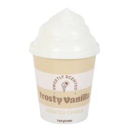 Something Different Frosty Vanilla Ice Cream Scented Candle in Off-White