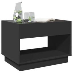Berkfield Home Coffee Table with Infinity LED Black 70x50x50 cm - Size: 70 x 50 x 50 cm - thumbnail 4
