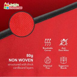 Almineez Christmas Tree 64 Bauble Decorations Box Bag Holder With 4 Trays in Red - thumbnail 5