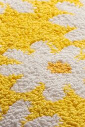 Heya Home Daisy Knitted Tufted Loop Cushion in Yellow - Size: 45 cm x 45 cm - thumbnail 4