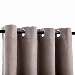 Berkfield Home Elegant Blackout Curtains with Metal Rings 2 pcs Taupe 140x175 cm