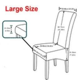 Havendro L Size - Champagne Velvet Dining Chair Covers Stretchable Slipcover in Tan - thumbnail 2