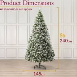 Christow Pre-Lit Christmas Tree Chamonix Spruce Colour Switch 5ft 6ft 7ft 8ft in Green - thumbnail 6