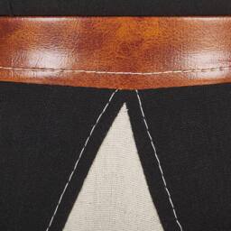 Wyld and Coco Kids Pouffe Beige Faux Linen with Hidden Storage - thumbnail 6