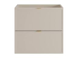 Vente-unique Wall-Hung Vanity Unit With Metal Handles - Beige - 60 Cm - ONDIL - thumbnail 2