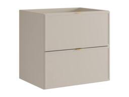 Vente-unique Wall-Hung Vanity Unit With Metal Handles - Beige - 60 Cm - ONDIL - thumbnail 5