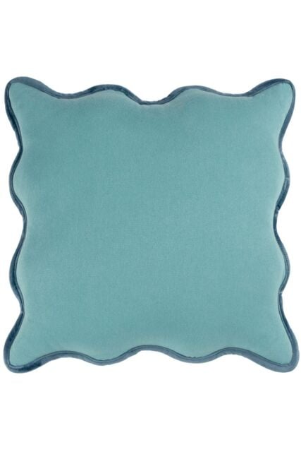 Heya Home Wiggle Reversible Piped Ready Filled Cushion in Blue - Size: 45 cm x 45 cm - image 1