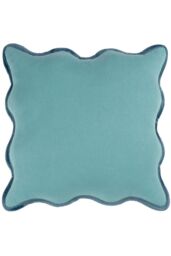 Heya Home Wiggle Reversible Piped Ready Filled Cushion in Blue - Size: 45 cm x 45 cm - thumbnail 1