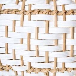 Wyld and Coco Pendant Lamp White Natural Rattan Shade Iron Handcrafted Living - thumbnail 9