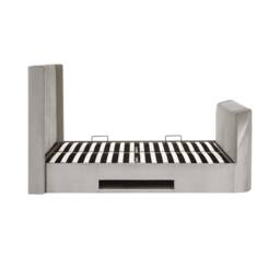 Cheshire Hickory Ottoman TV Bed - Light Grey - Double (135cm) - thumbnail 6