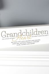 Personalised Memento Company Personalised Grandchildren Wooden Mantel Decoration in White - thumbnail 3