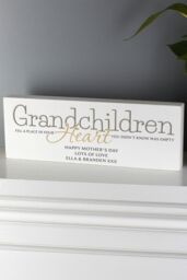 Personalised Memento Company Personalised Grandchildren Wooden Mantel Decoration in White - thumbnail 4