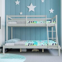 Home Discount Vida Designs Sydney Triple Sleeper Bunk Bed Frame Bedroom Furniture in Grey - Size: Single - thumbnail 3