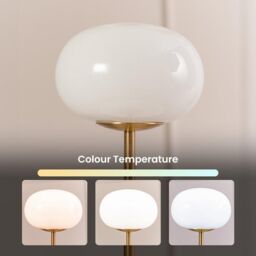 ValueLights Emmy Rechargeable LED Portable Touch Table Lamp in Gold - thumbnail 4