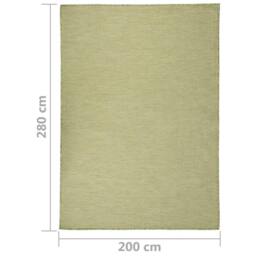 Berkfield Home Outdoor Flatweave Rug 200x280 cm Green - Size: 100 cm diameter - thumbnail 6