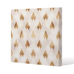 Benjamin Tate Design Golden geometric shapes (Canvas Print) / 101 x 101 x 4cm in Natural - Size: 101 x 101 x 4 cm - thumbnail 1