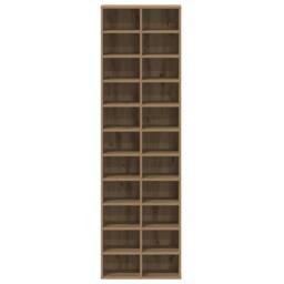 Berkfield Home Shoe Cabinet Artisan Oak 54x34x183 cm Engineered Wood in Brown - Size: 54 x 34 x 183 cm - thumbnail 5