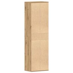 Berkfield Home Shoe Cabinet Artisan Oak 54x34x183 cm Engineered Wood in Brown - Size: 54 x 34 x 183 cm - thumbnail 7