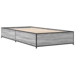 Berkfield Home Bed Frame without Mattress Grey Sonoma 90x190 cm Single - thumbnail 6