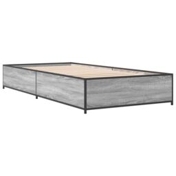 Berkfield Home Bed Frame without Mattress Grey Sonoma 90x190 cm Single - thumbnail 3