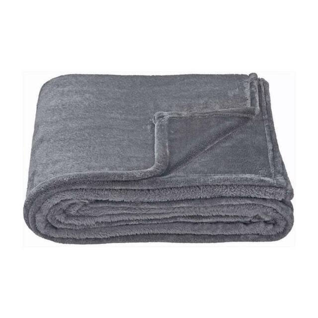 Brand Lab Fleece Plain Blanket in Charcoal - image 1
