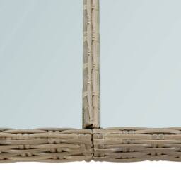 Berkfield Home Durable Garden Dining Table Brown 200x100x74 cm Glass & Poly Rattan - Size: 200 x 100 x 74 cm - thumbnail 5